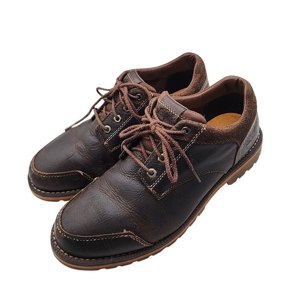 Timberland EarthKeepers Larchmont Oxfords Mens Size 9W Brown Leather - Picture 4 of 10